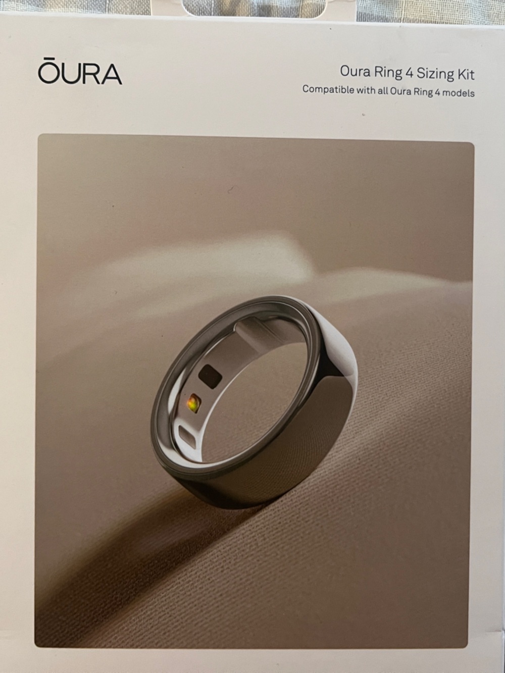 Oura Ring Sizing Kit - Silver and White